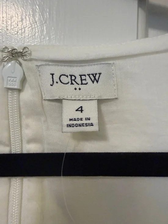 J. Crew White Scallop-Trim Mini Dress - Picture 4 of 5